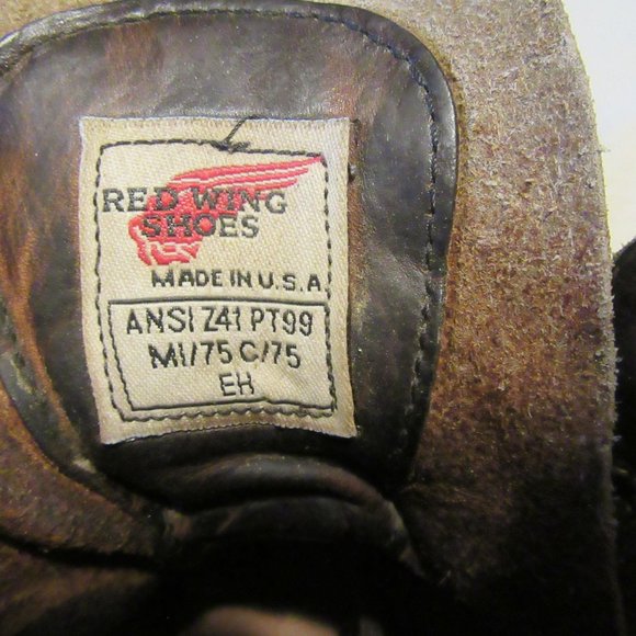 Mens Vtg Red Wing Brown Leather Steel Toe Work Boots Sz 11 main image 8